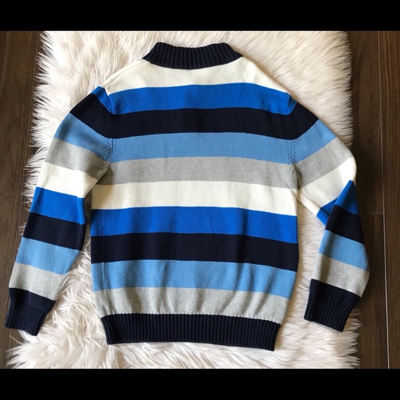 Boy’s High Neck Striped Sweater 10-12 - Picture 3 of 5